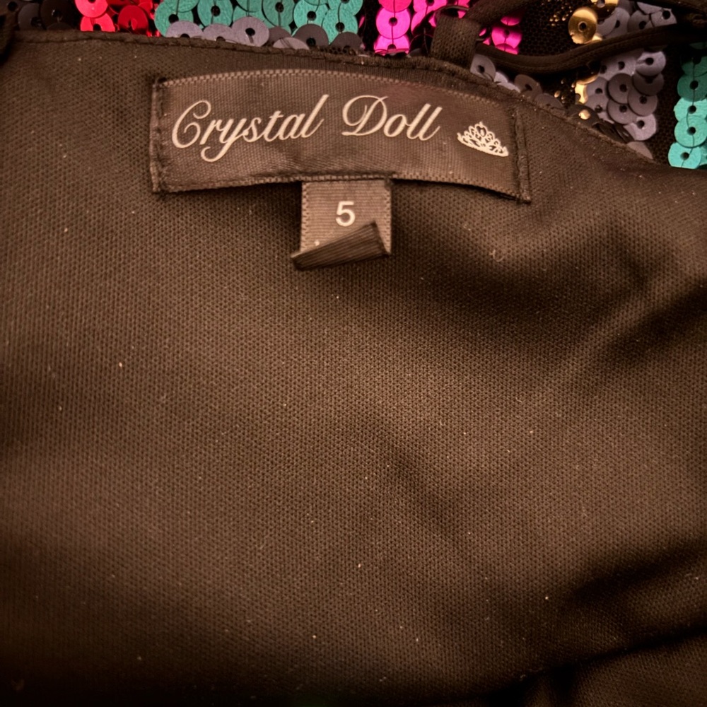 Crystal Doll Spaghetti Strap Sequin Jumpsuit (Like New) - Picture 4 of 7